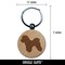 Bichon Frise Dog Solid Engraved Wood Round Keychain Tag Charm